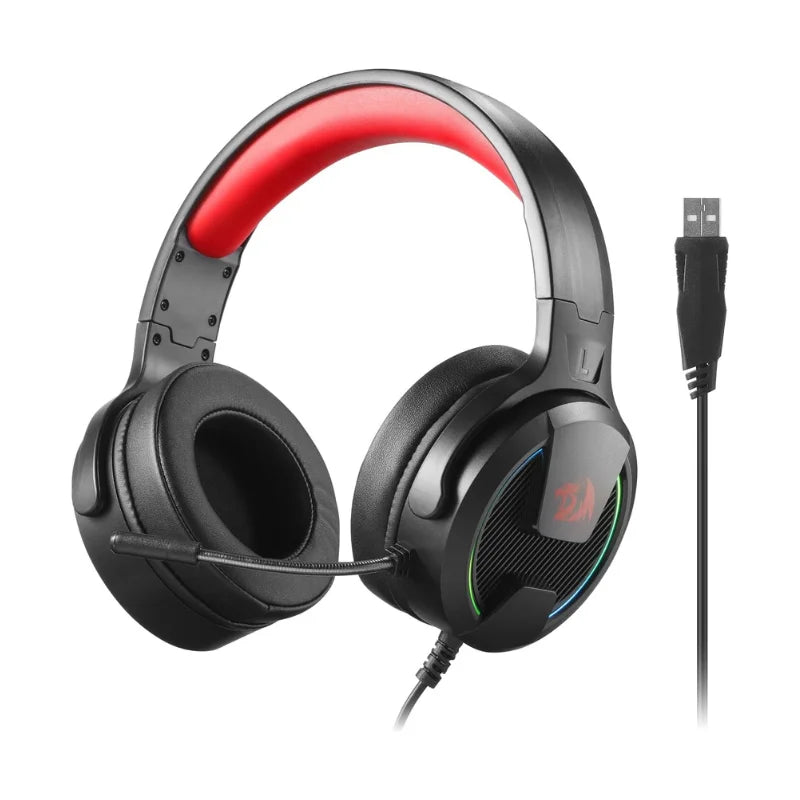 Redragon H315 RGB Gaming Headset - Wired Computer Headset with 40mm Drivers, Noise-Canceling Microphone