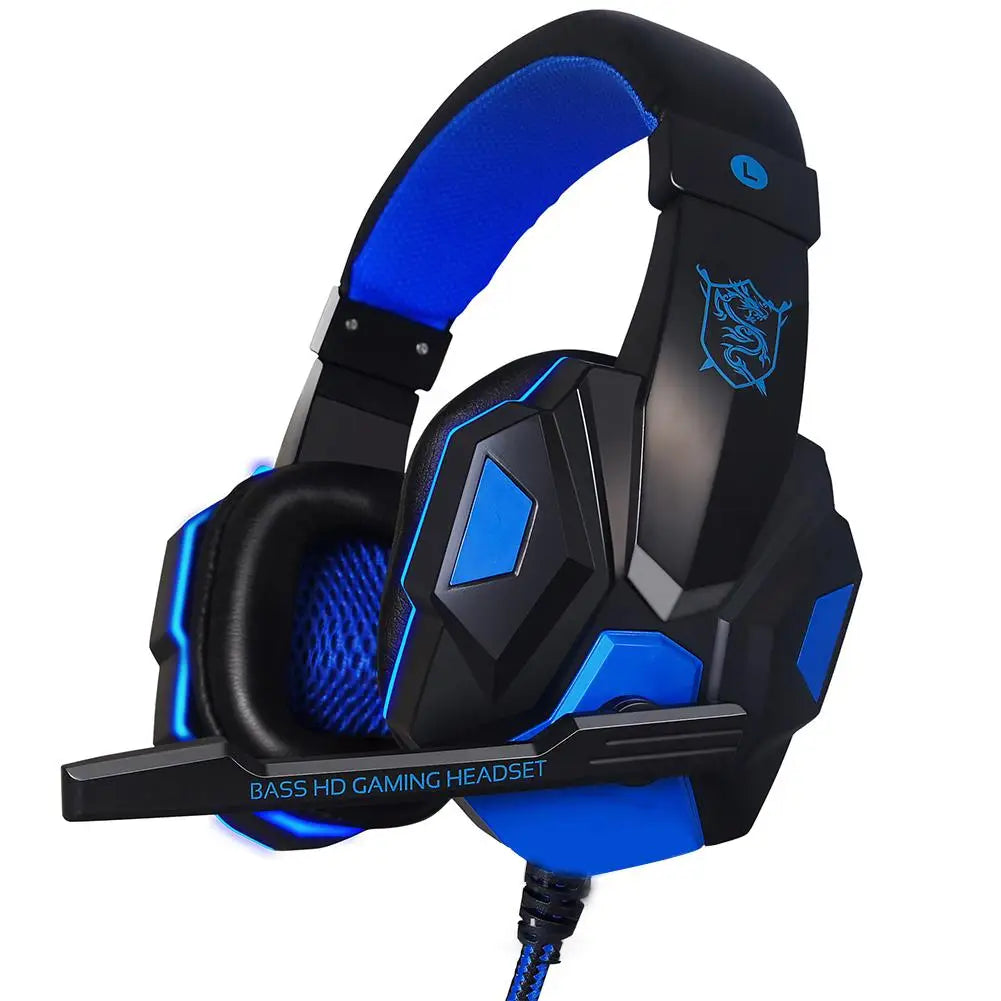 Wired Gaming Headsets Over-ear Headphones with  Mic Stereo Earphones Deep Bass for Xbox One PC Computer Gamer