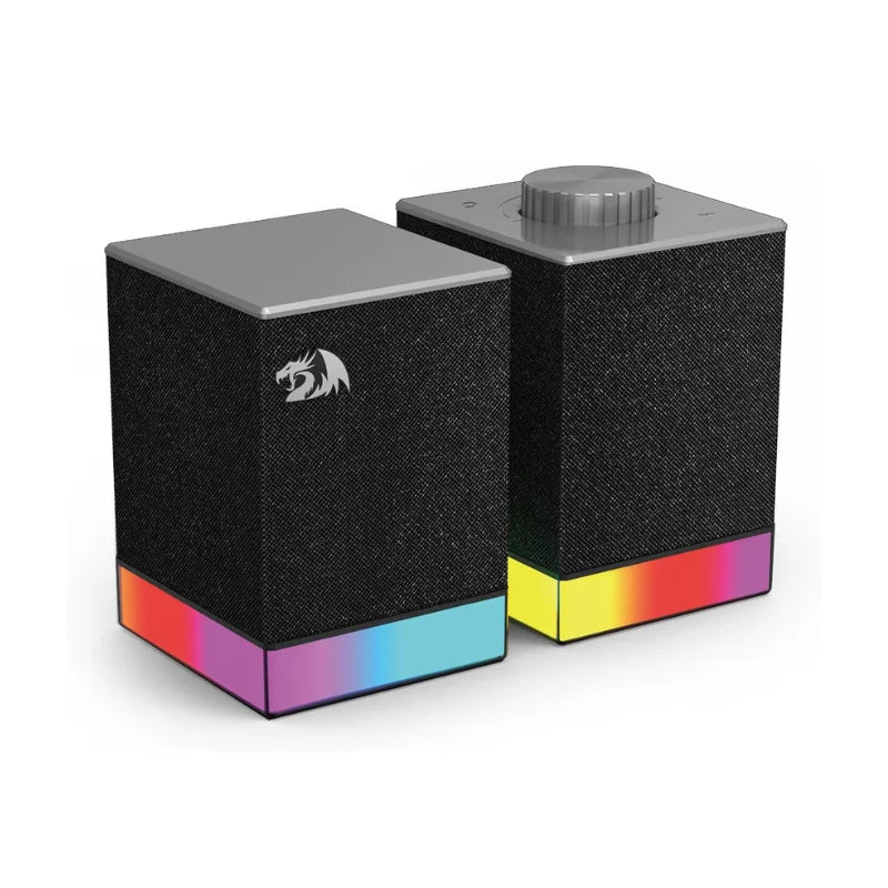 Redragon GS517 RGB Computer Speaker - 2.0 Stereo Sound System with BT & USB Dual Connectivity, 8 RGB Lighting Effects